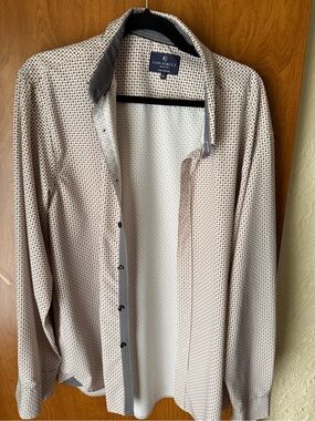 Construct Men’s Tan Micro-Pattern Shirt Jacket